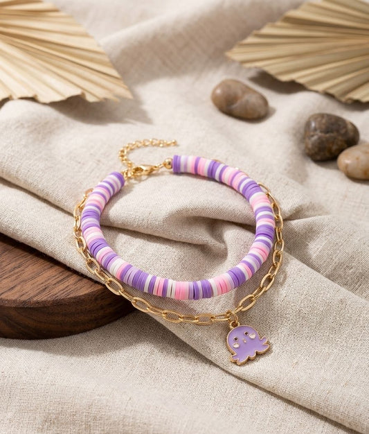 Beaded charm bracelet
