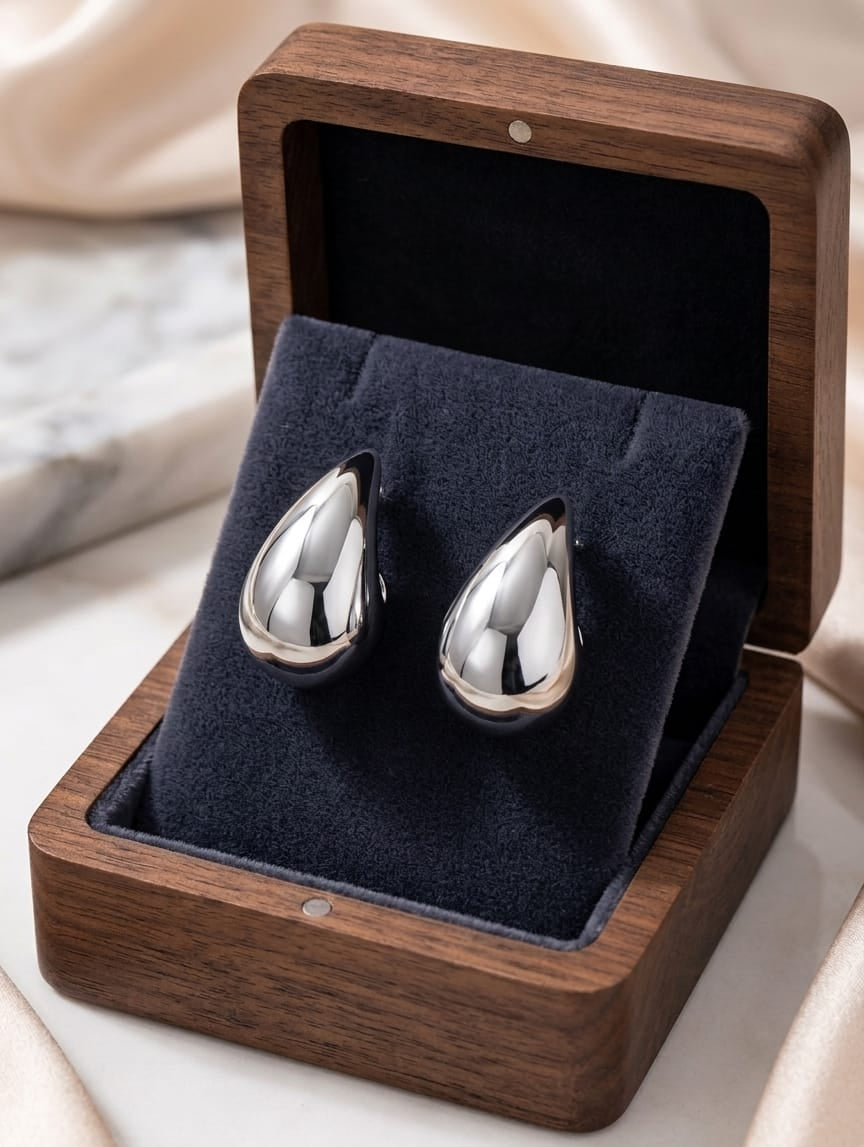 Silver hoops