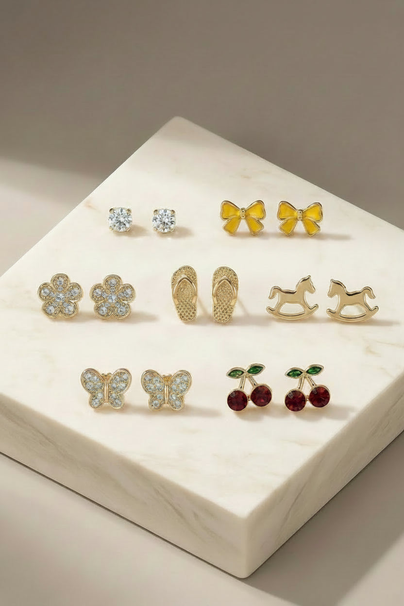 Set of 7 earrings
