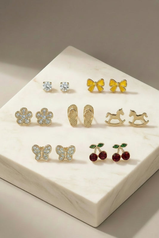 Set of 7 earrings