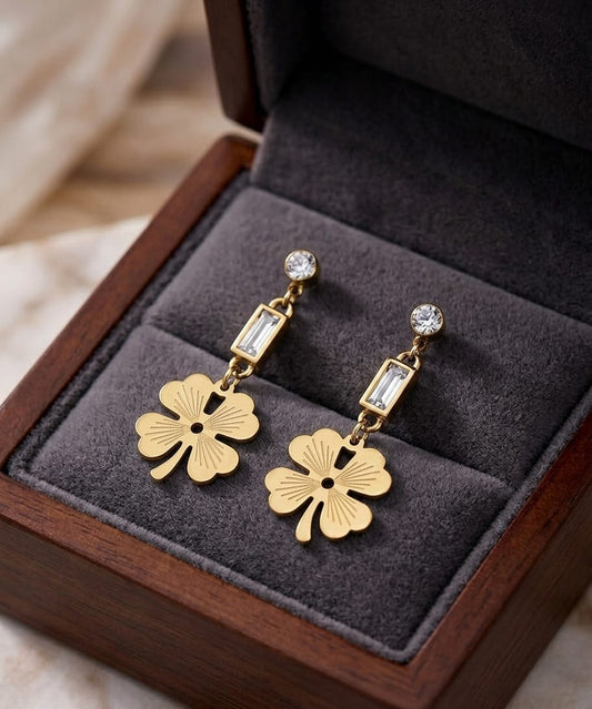 Stainless flower earrings