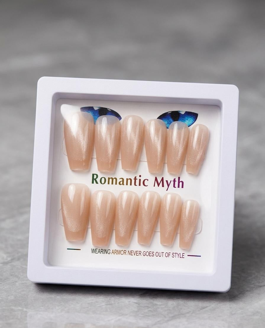 Cats eye nail square shape (skin)