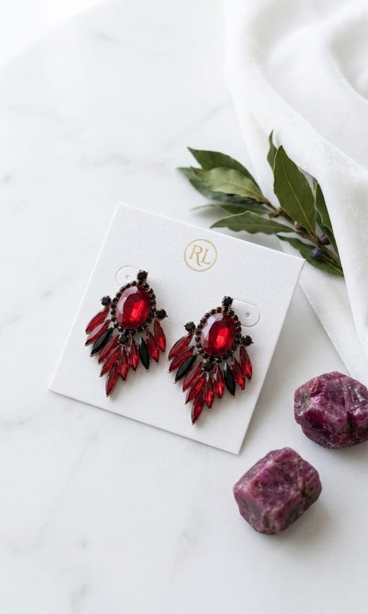 Bold ruby earrings