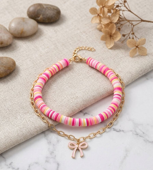 Beaded charm bracelet
