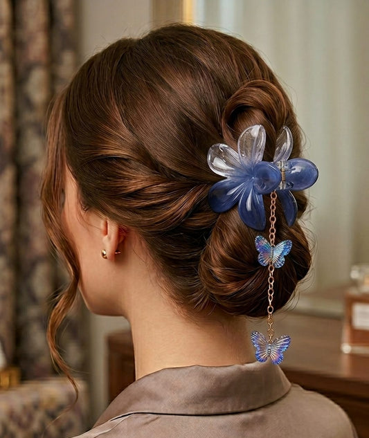 Claw hair clip (Blue transparent)
