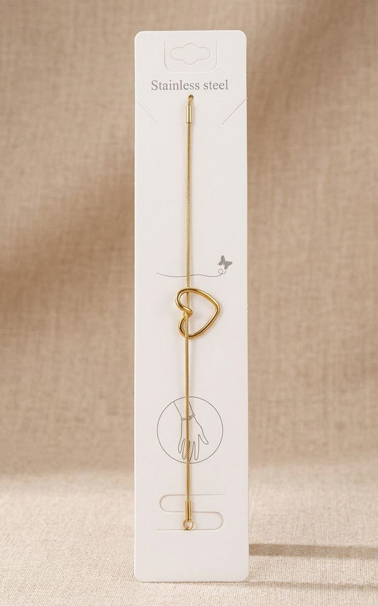 Stainless steel heart shape bracelet