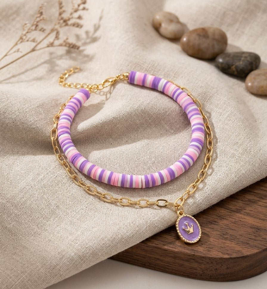 Beaded charm bracelet