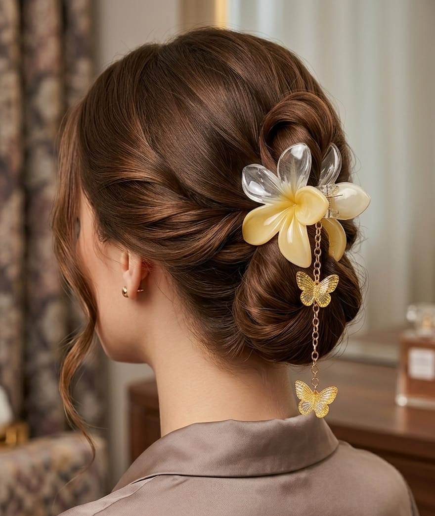 Claw hair clip (Yellow transparent)