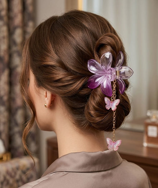 Claw hair clip (Purple transparent)