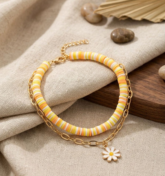 Beaded charm bracelet