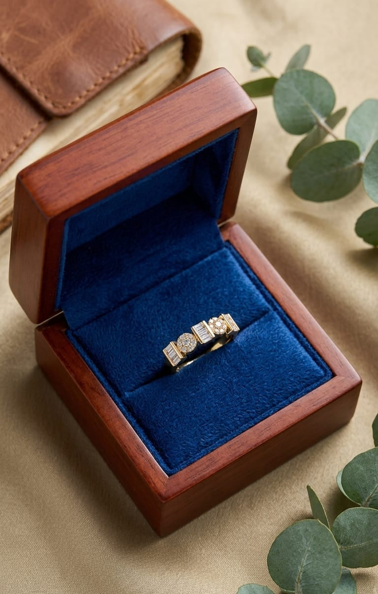 Mixed stones gold ring