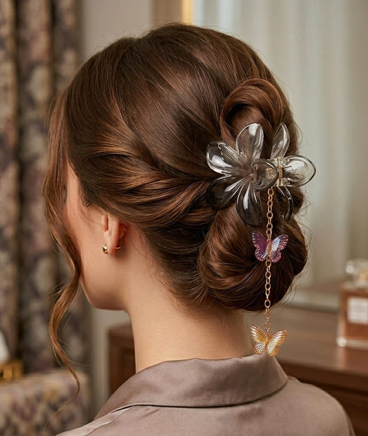 Claw hair clip (Black transparent)