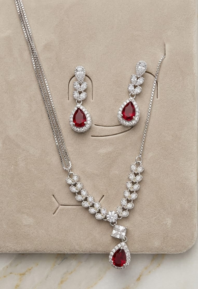 Premium quality red and silver set