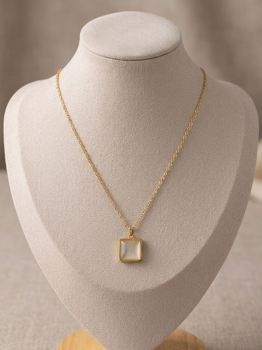 Stainless steel stone pendant