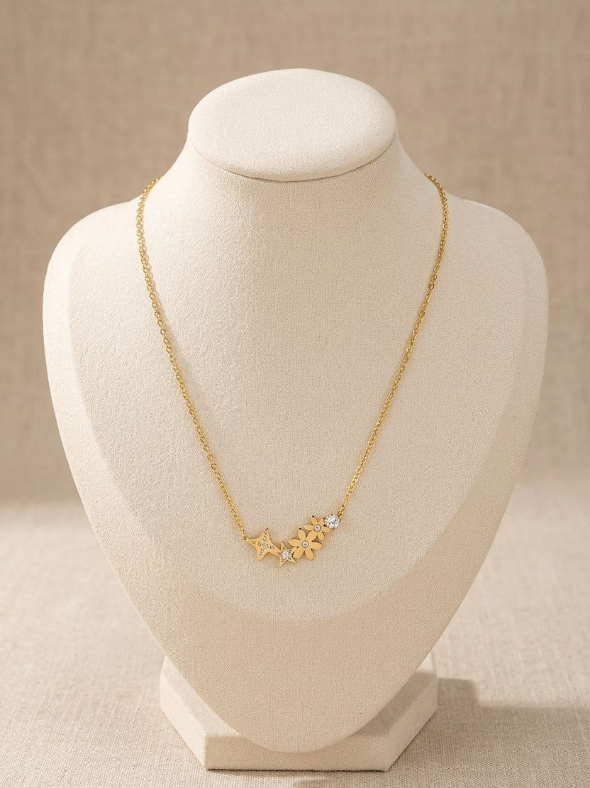 Stainless steel stars necklace